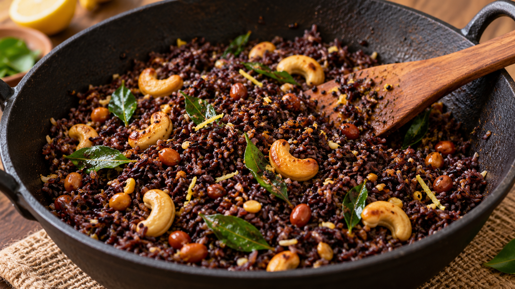 Combine: Karuppu Kavuni Lemon Rice