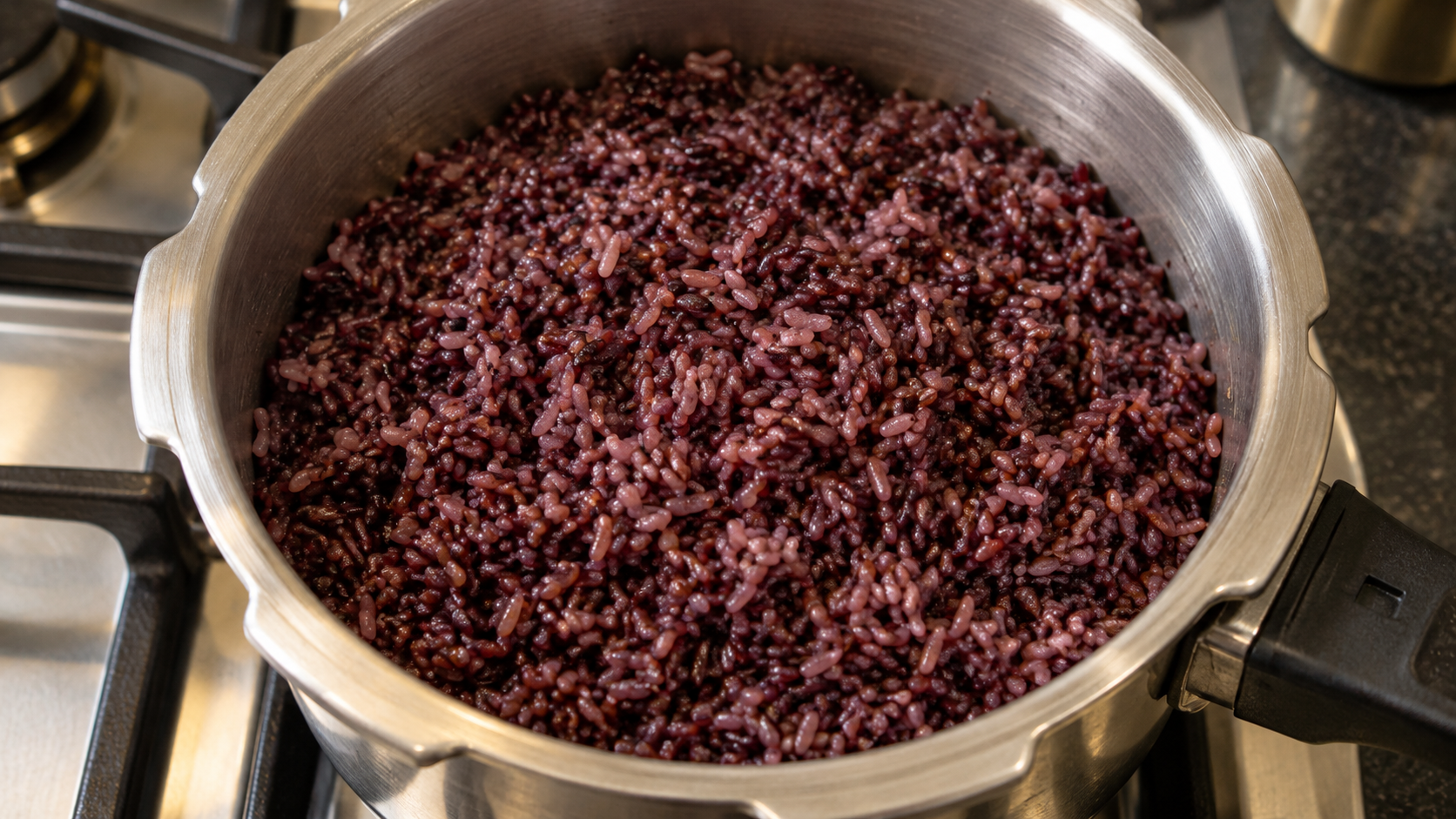 Cook the rice: Karuppu Kavuni Lemon Rice